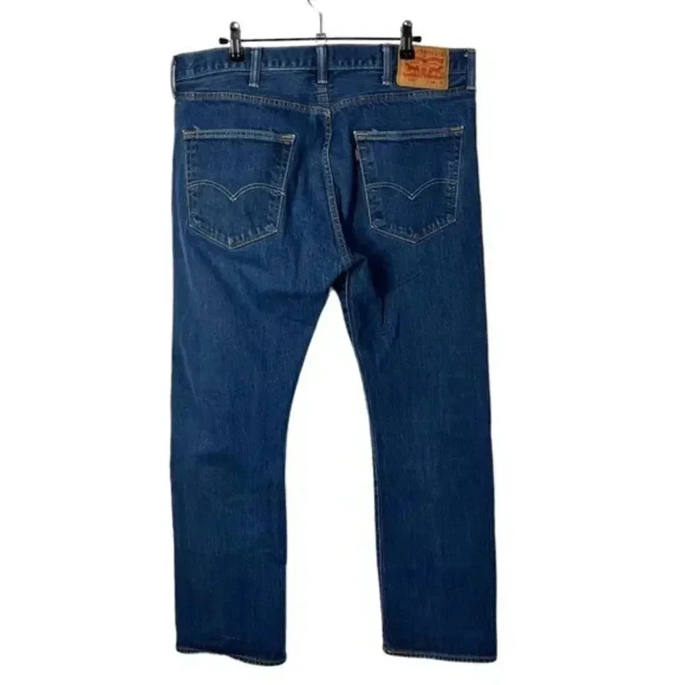 Levi's 501 Medium Blue Wash Button Fly Original Fit Jeans 38 X 32